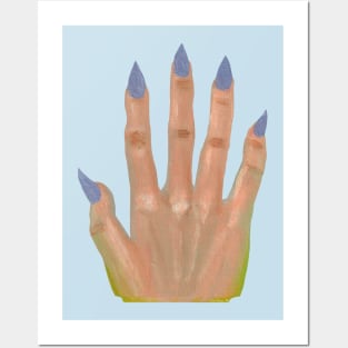 Hand - nail art painting Posters and Art